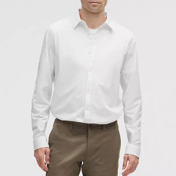 BNWT Lululemon New Venture Long-Sleeve Shirt Slim-Fit, White, sizes in details - Picture 3 of 7